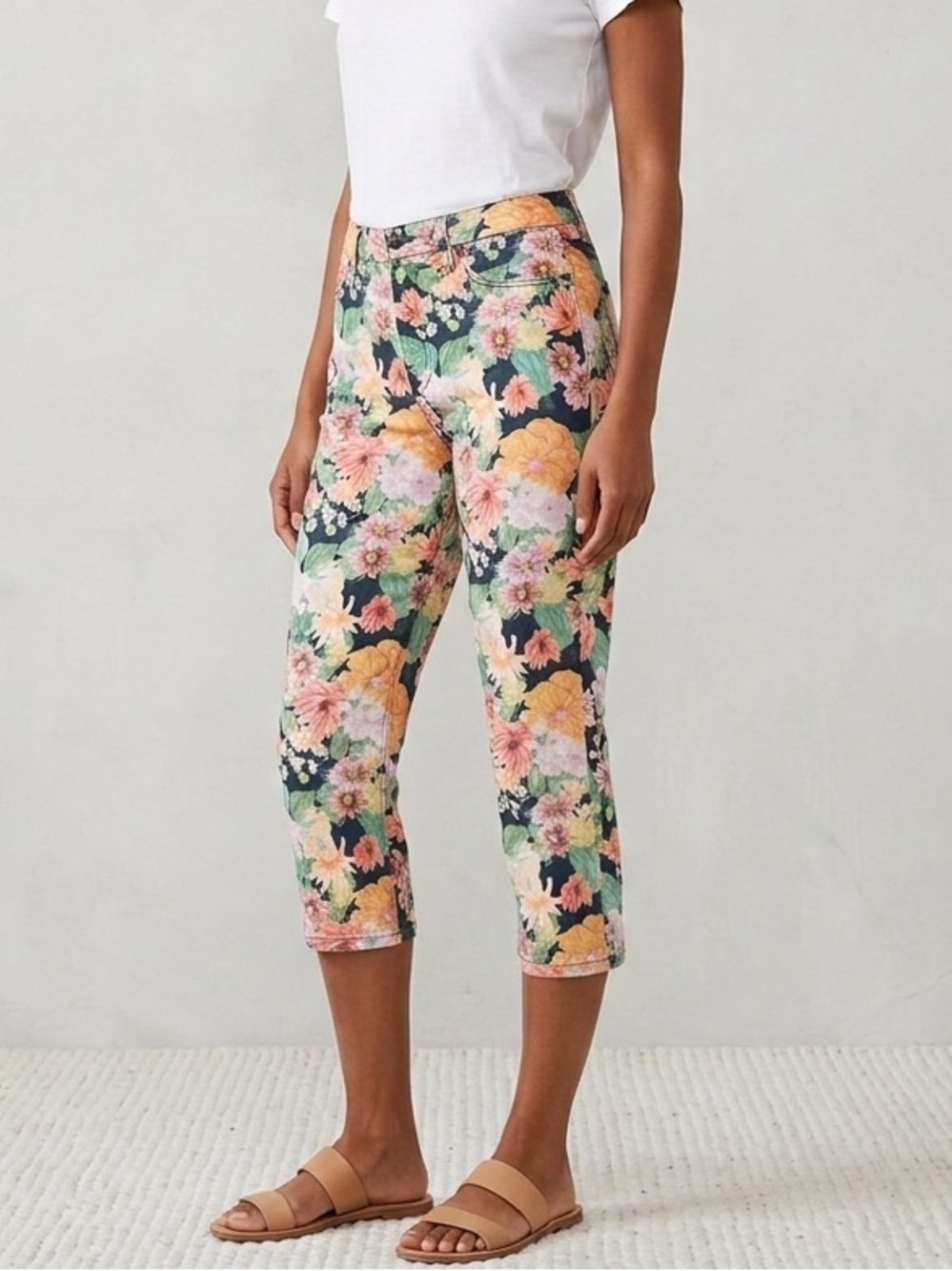 Floral print ankle jeans- 7 For All Mankind size 30
